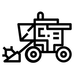 harvester line icon style