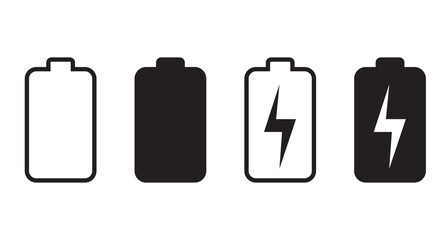 Battery icon set. Battery sign vector design.