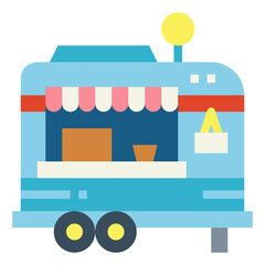 Food Truck flat icon style