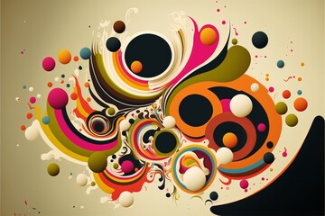 Fototapeta premium Joy Abstract Art (generative AI)