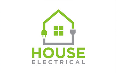 Electrical House Logo, Power Electric House Logo Template