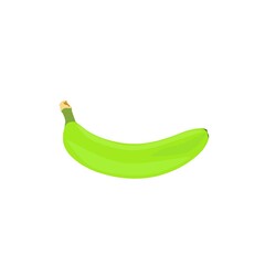 green banana isolated on white