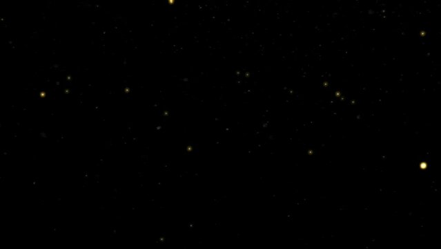 small particles in the form of gold dust on a black background HD 1920x1080