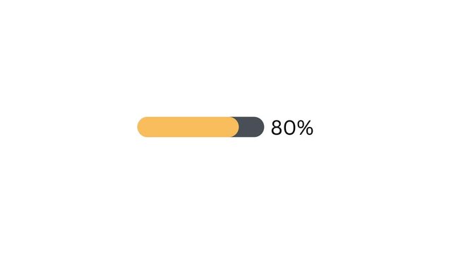 80 % Progress bar for business and education