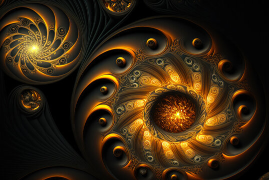 Abstract Fractal Background Wallpaper - illustration - Generative AI