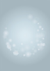 Vector Magical Glowing Background with Silver and Purple Falling Hexagon on Blue. Falling Snow. Glittery Confetti Frame. Christmas and New Year Design. Winter Sky. Summer Sunshine. Water Bokeh Splash.