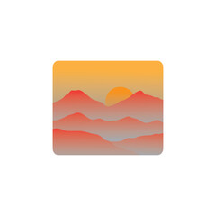 Desert illustration with minimalistic design.