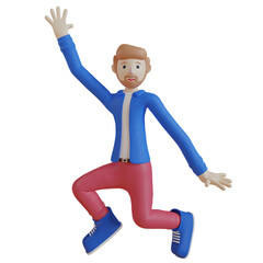 business man 3d illustration. a professional in developing business and managing marketing strategies to increase office income