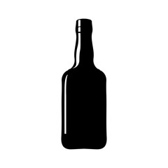 Wine bottle icon logo vector
