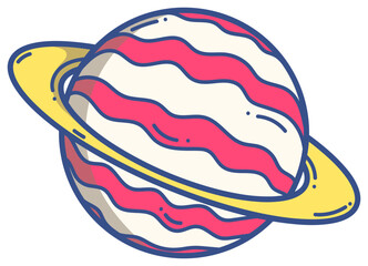 Space Sticker Planet