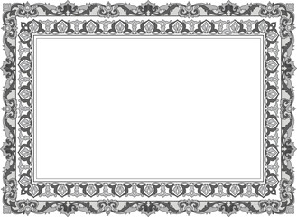 Black frame on a white background