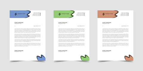 Professional letterhead template design vector illustration
