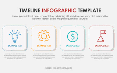 Infographic template. 4 Step timeline journey, Flat simple infographics design template. presentation graph. Business concept with numbers 4 options or steps vector illustration.	
