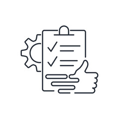 quick contract.Vector linear icon isolated on white background.