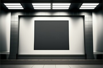 Blank billboard mockup. Advertising poster.