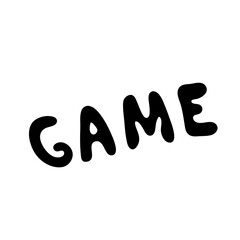 hand drawn lettering game. Doodle word game