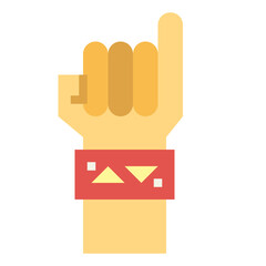 Obraz premium wristband flat icon style