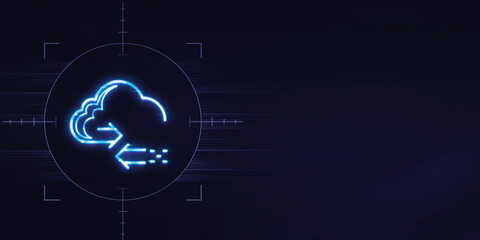 Cloud Journey Consulting Services icon neon sign