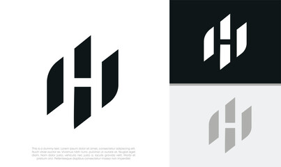 Fototapeta Initial Letter H logotype company name monogram design for Company and Business logo. obraz