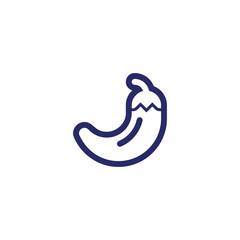 icon isolated blue ecological natural hot pepper