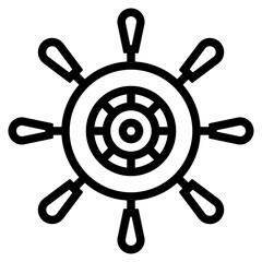 Obraz premium steering wheel line icon style