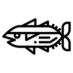 tuna line icon style