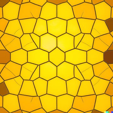Yellow honeycomb pattern . abstract geometric design Background . © lucealtra