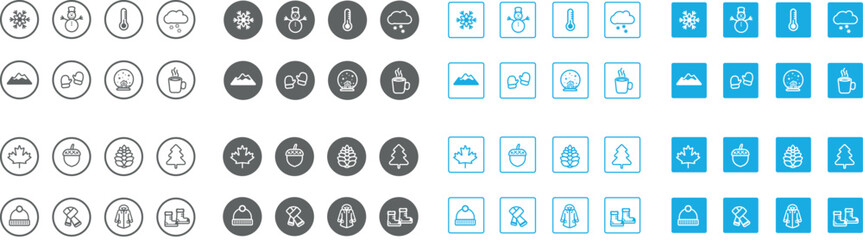 group of Icons winter