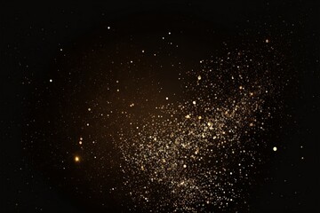 Black Background With Falling Golden Sparkles Made with Generative AI