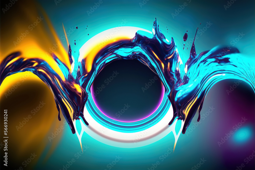 Canvas Prints abstract colorful background, generative ai