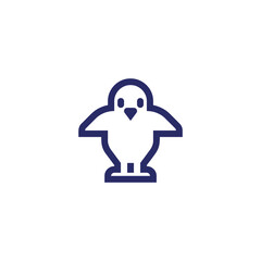 icon isolated blue ecological natural chick
