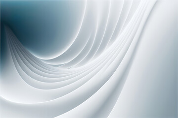 abstract white background with waves and lines, generative ai
