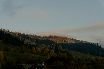 sunrise in the mountains