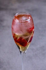 Cocktails at the bar of a restaurant. Tasty alcoholic drink.