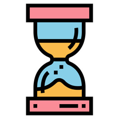 hourglass filled outline icon style