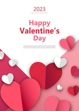 valentines day card design with hearts background. valentine gift image. vector illustration