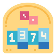 Double Shutter flat icon style