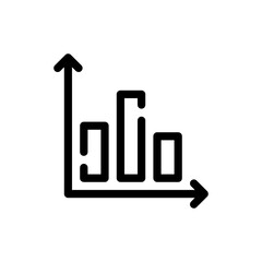 bar chart line icon