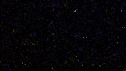 Abstract Black sky background with fine multi coloured dots pattern popping