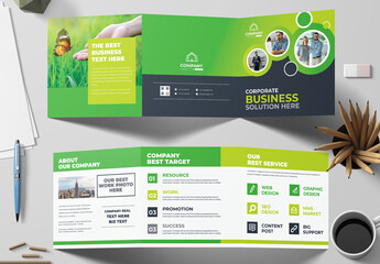 Business Square Trifold Brochure Design