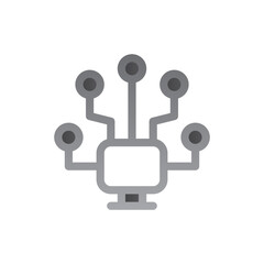 computer two tone gradient icon