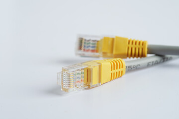 Lan cable internet connection network, rj45 connector ethernet cable.
