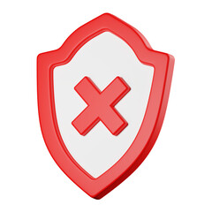 Obraz premium Unsafe 3D Illustration. Unsafe 3D Icon.