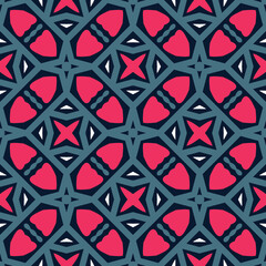 Abstract medley geometric pattern. A seamless background, vintage texture.	
