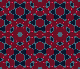 Abstract medley geometric pattern. A seamless background, vintage texture.	
