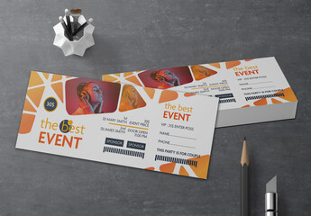 Music Event Ticket Design Template