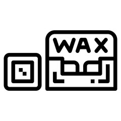 wax line icon style