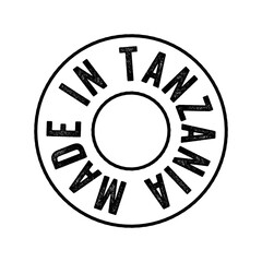 Made in Tanzania text emblem stamp, concept background