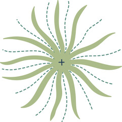 abstract tree top view illustration.