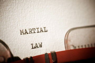 Martial law concept